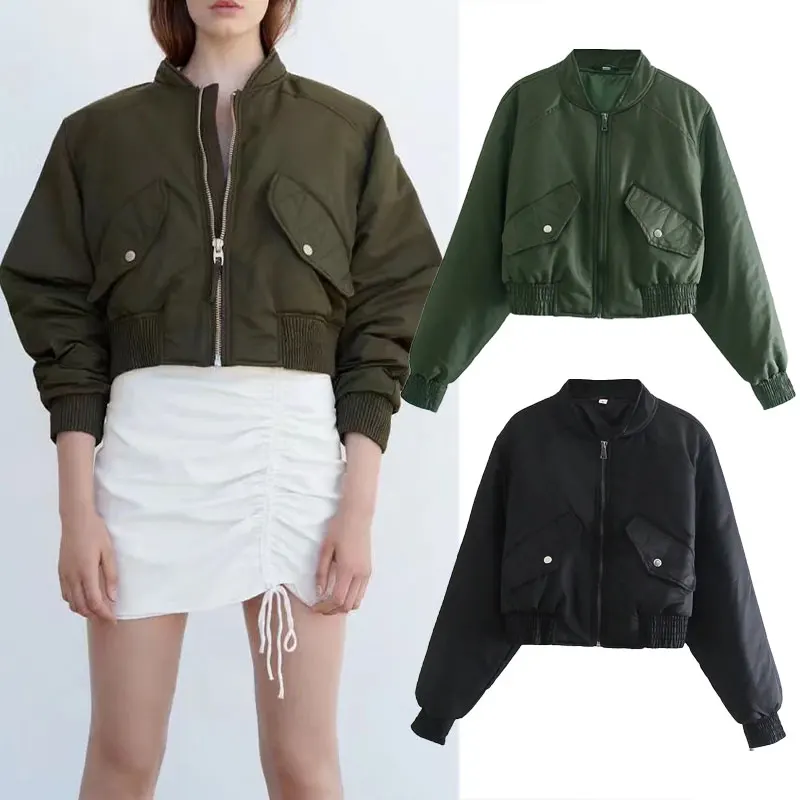 

Женская теплая куртка на молнии Za, Повседневная Свободная Толстая куртка с длинным рукавом, верхняя одежда, осень-зима 2021