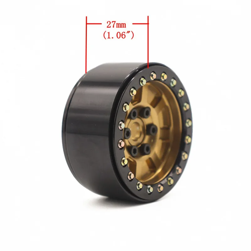 4 шт. металлический сплав золото 1 9 обод колеса ступица для 1/10 RC Гусеничный
