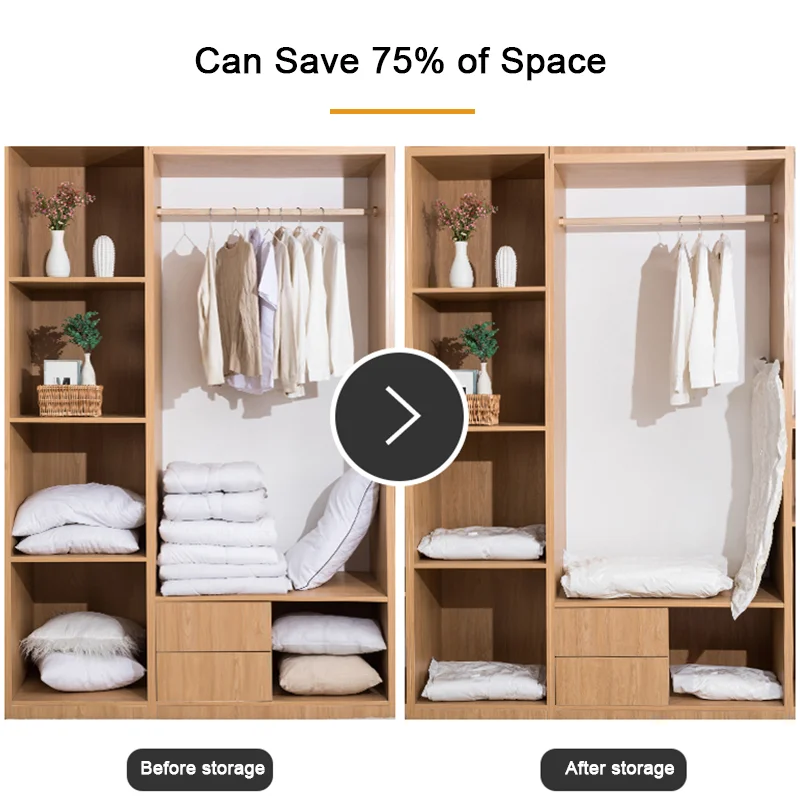 11 шт. вакуумные пакеты для хранения одежды с клапаном | Дом и сад