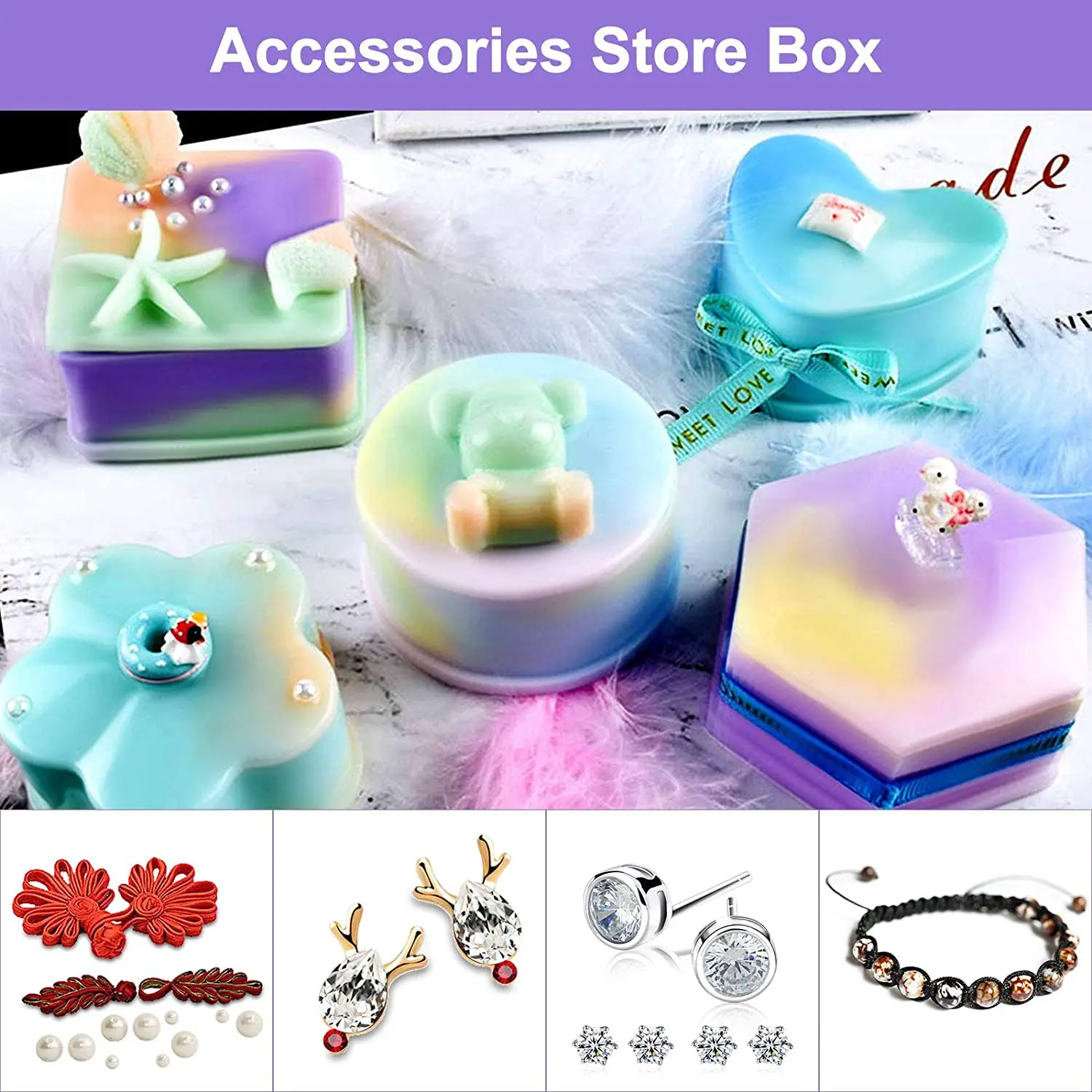 Силиконовая форма из смолы коробка для литья ювелирных изделий сделай сам