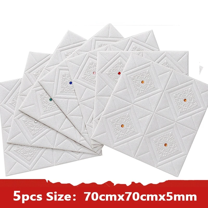 5 шт. самоклеящиеся 3D-панели для украшения дома | Обустройство