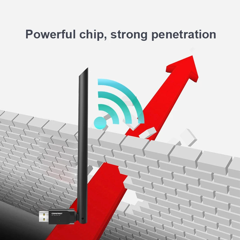 

USB WiFi Adapter 150Mbps High Gain Long Distance USB wireless Adapter 802.11n Network Card for PC Win 10