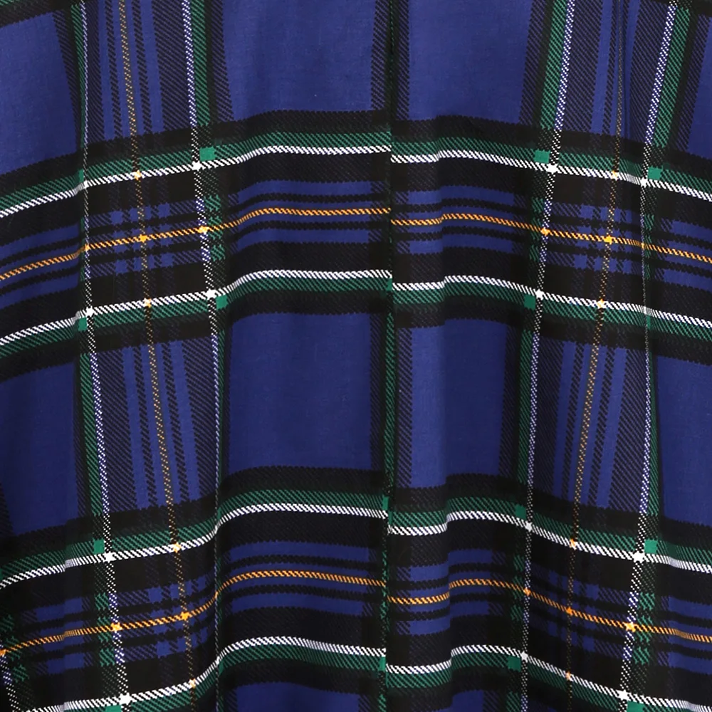 Юбка миди женская хлопковая в клетку длинная свободная юбка с завышенной талией