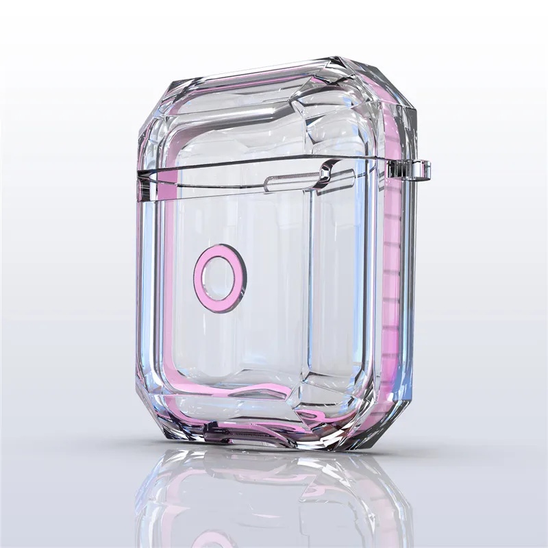 2nd Gen 2019 Pink Для Apple AirPods2 чехол-сумка прозрачный мягкий силиконовый противоударный защитный чехол для AirPods 2 Earpods чехол аксессуары - Цвет: 2nd Gen 2019 Pink