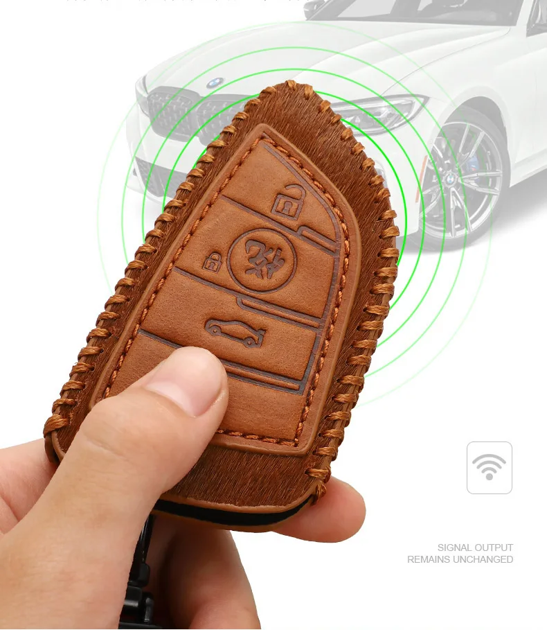 

Leather Car Key Case Cover Key Bag For Bmw F20 F30 G20 f31 F34 F10 G30 F11 X3 F25 X4 I3 M3 M4 1 3 5 Series Keycase