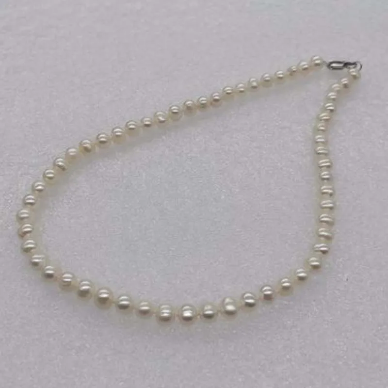 Оптовая продажа 10 нитей 7-8 мм белое ожерелье с пресноводным жемчугом | Украшения и