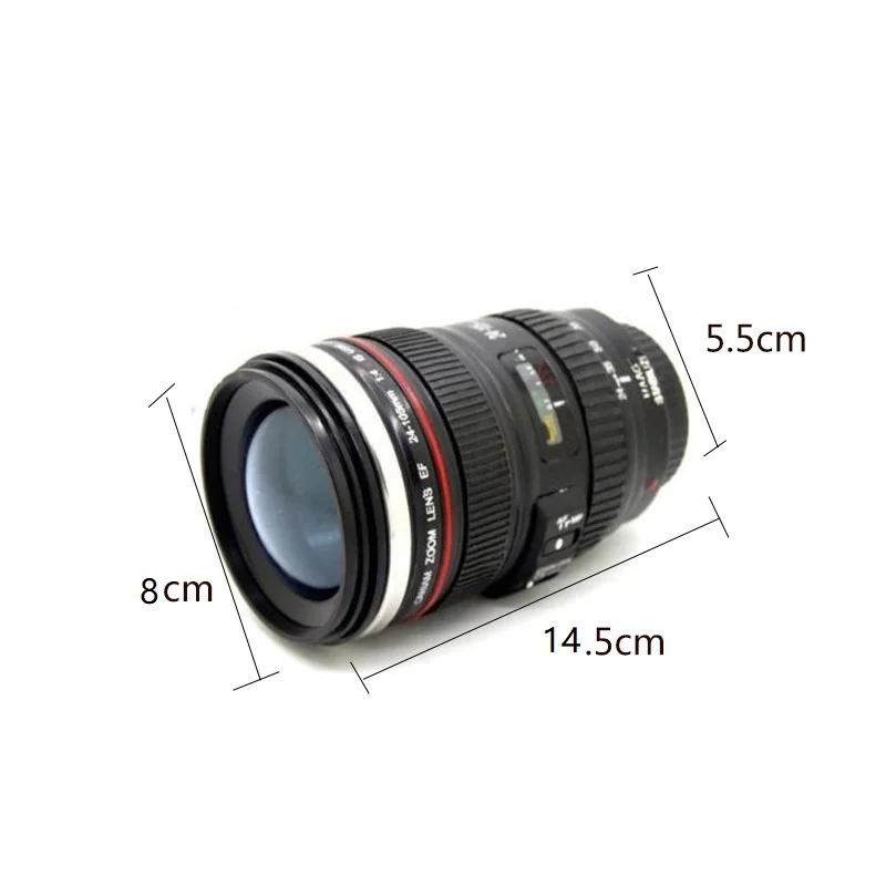 Anti-scald Coffee Cup SLR Simulation Camera Lens Mugs Anti-slip Stainless Steel Thermal Mug Decoration Home Drinkware | Дом и сад