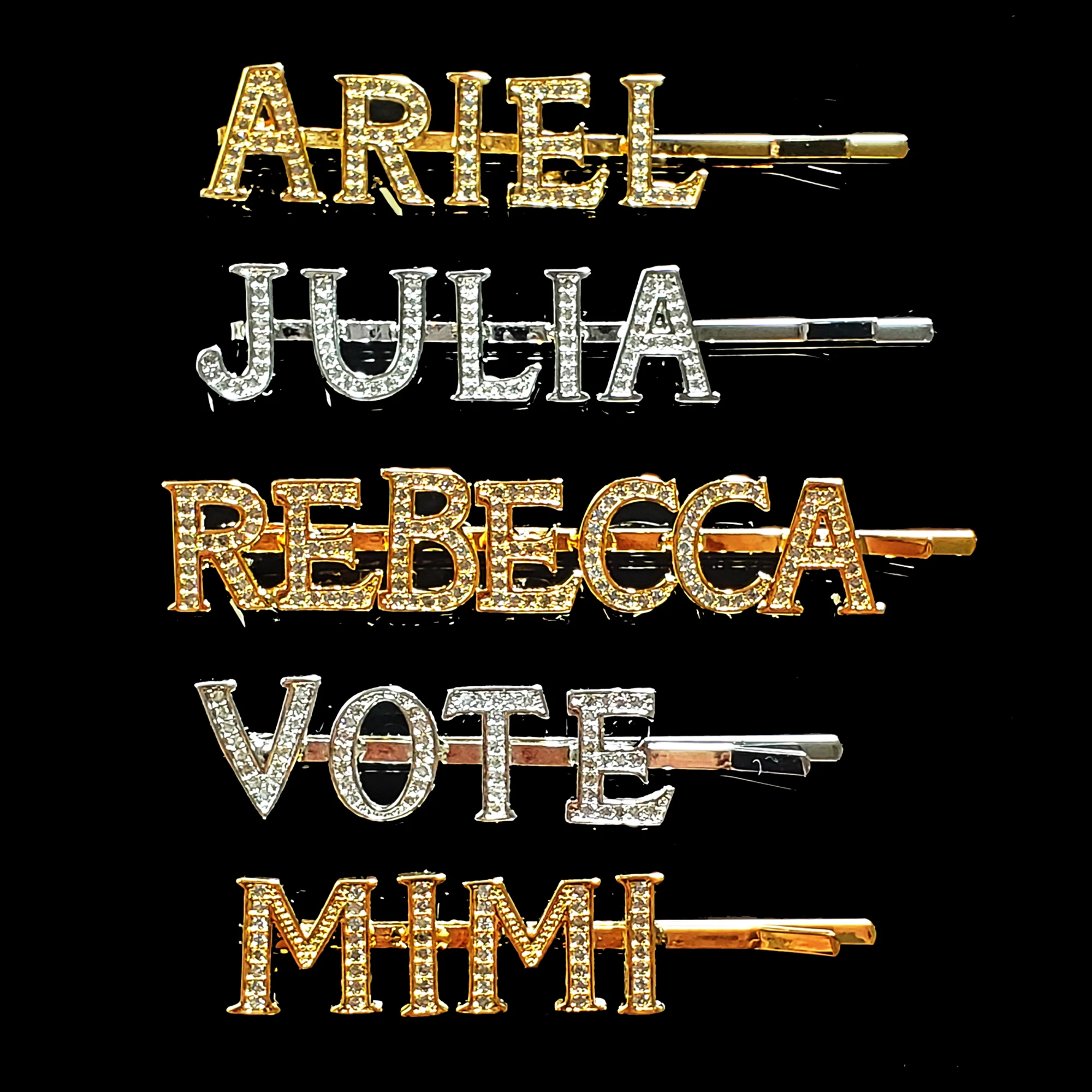 

Personalized Saying Words Hair Clips Custom Letters Hair Pins Name Hairclips Hot Trendy Hair Jewelry&Accessories Gifts for Her