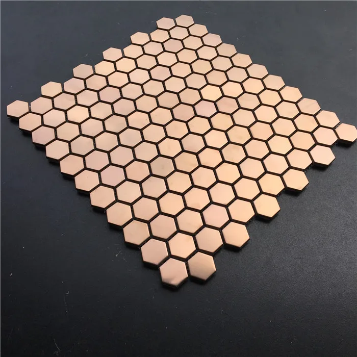 1 коробка 11 шт. мозаичная Мозаика из розового золота шестигранная плитка
