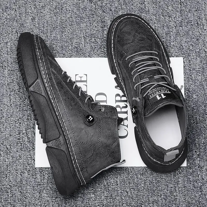 

Fashion Men Leather Boots Winter Warm Snow Boots High Quality Cow Suede Fur Mens Shoes Plush Fashion Man Rubber Ankle Boots
