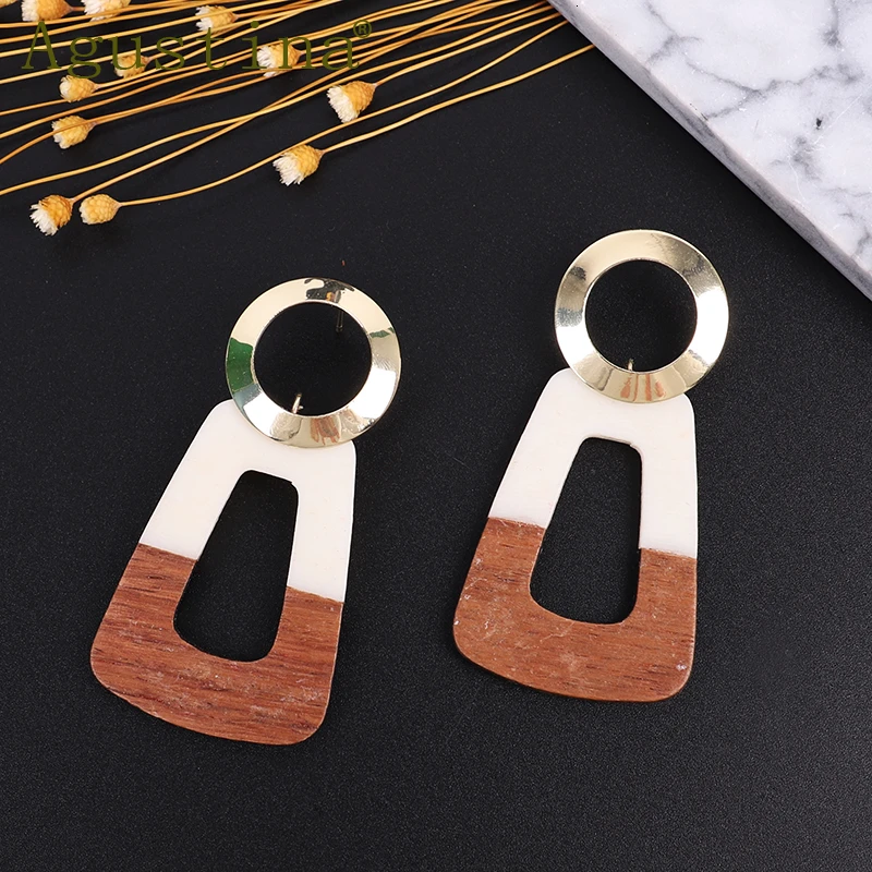 Богемные серьги для женщин модные ювелирные изделия яркие акриловые крупные