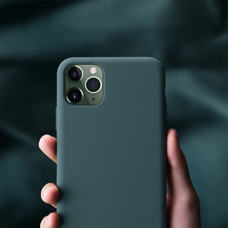 Чехол для телефона s iPhone XS Max XR X 11 Pro жидкий силиконовый оригинальный мягкий ТПУ