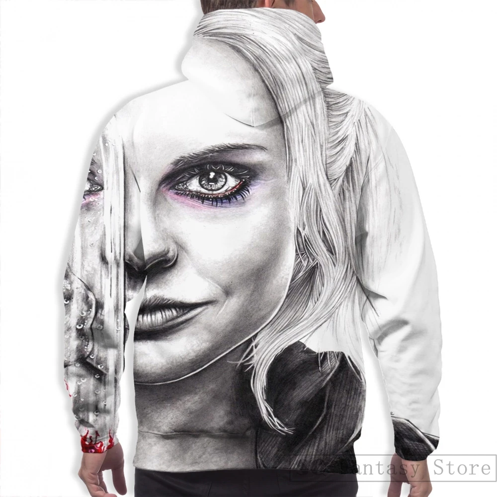 Женская Повседневная Толстовка с капюшоном и принтом |