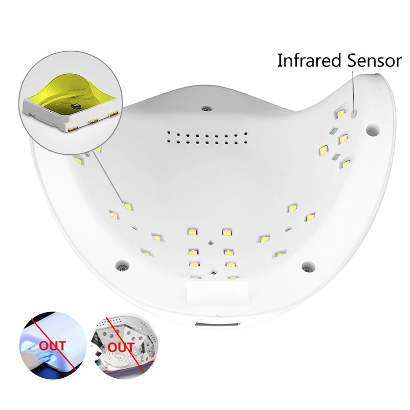 УФ лампа для маникюра 48 Вт Сушилка ногтей светодиодный светильник отверждения