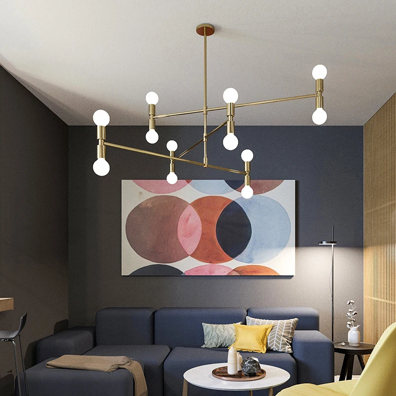 Современный подвесной светильник в скандинавском стиле железная ветка елочку