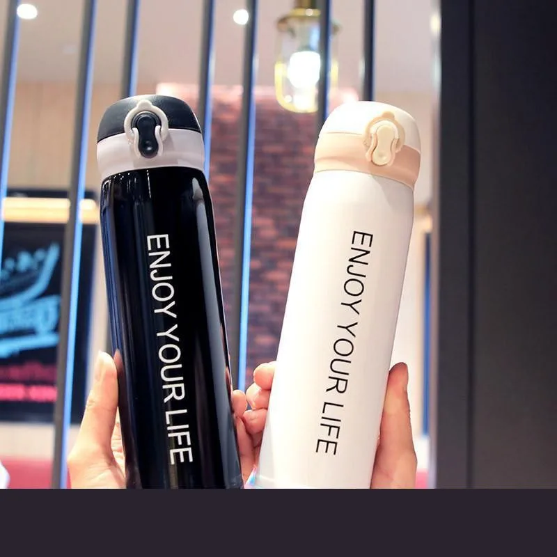 Отказов крышка письмо 304 Нержавеющая сталь термос чашка мужской простой подход