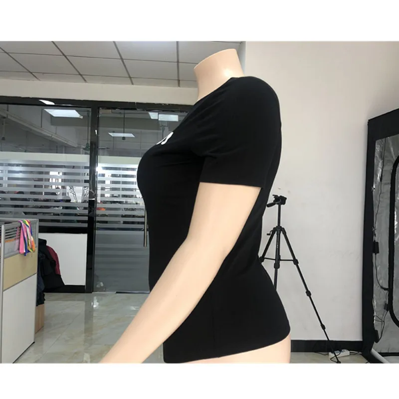 

Summer Womens Tshirt Round Neck Short Sleeve Plus Size Tshirt Soild Color Casual Shirt Streetwear Wholesale Dropshipping