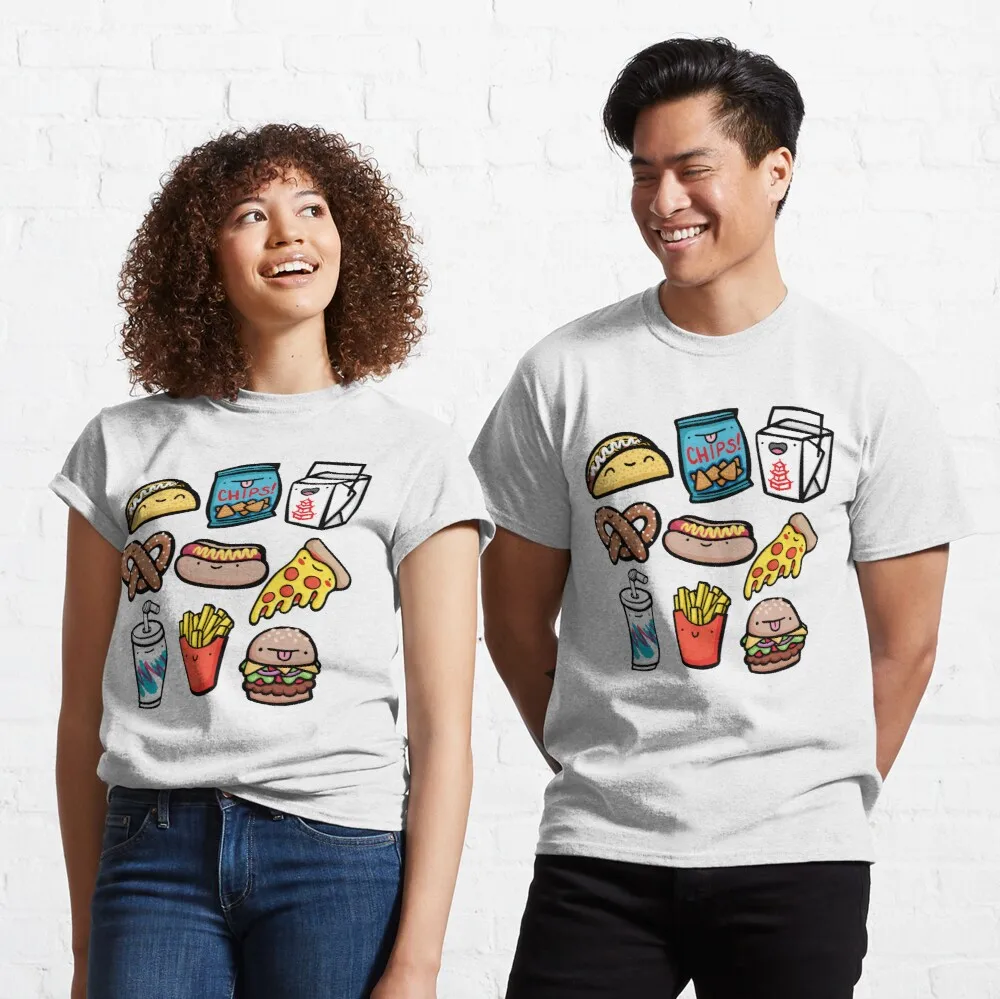 

Tops T Shirt Women Junk Food Dudes Classic T-Shirt
