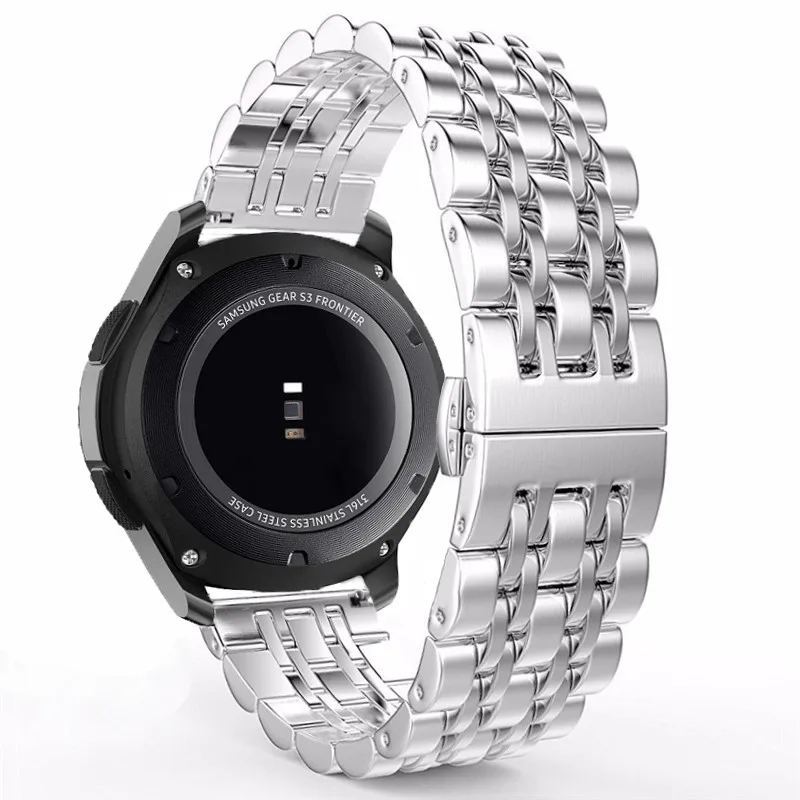 20 мм 22 мм ремешок из нержавеющей стали для samsung gear s3 браслет ремешок для samsung Galaxy Watch 42 мм 46 мм/Active 2 40 мм 44 мм