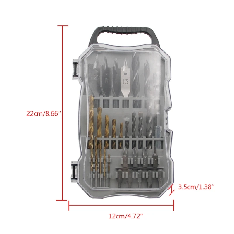 

31Pc Electric Mini Drill Bit Kit Rotary Tool Accessories Set Cutting Engraving Tool Head Drill Set