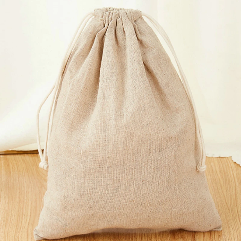 50 шт. Льняная сумка на шнурке из хлопка и льна | Украшения аксессуары