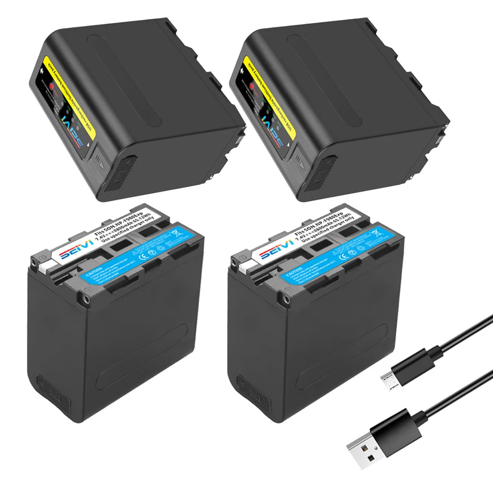 Аккумулятор со светодиодным индикатором для Sony F960, F550, F570, F750, F770, MC1500C