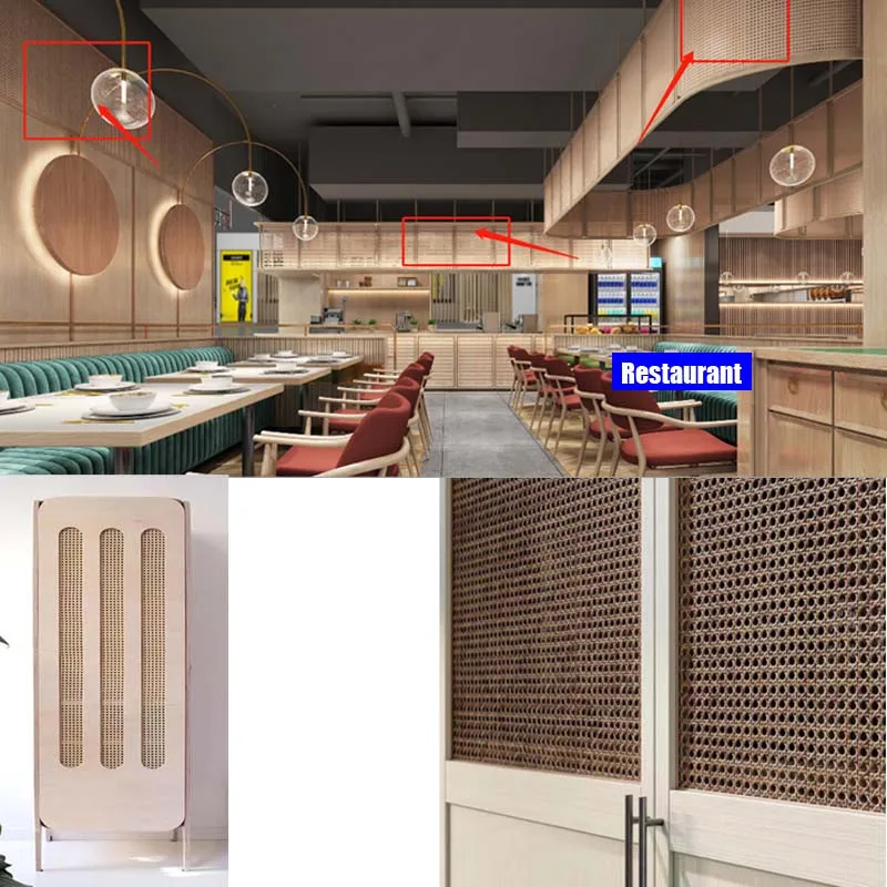 Натуральное индонезийское ротанговое сырье восьмиугольный сетчатый коврик с