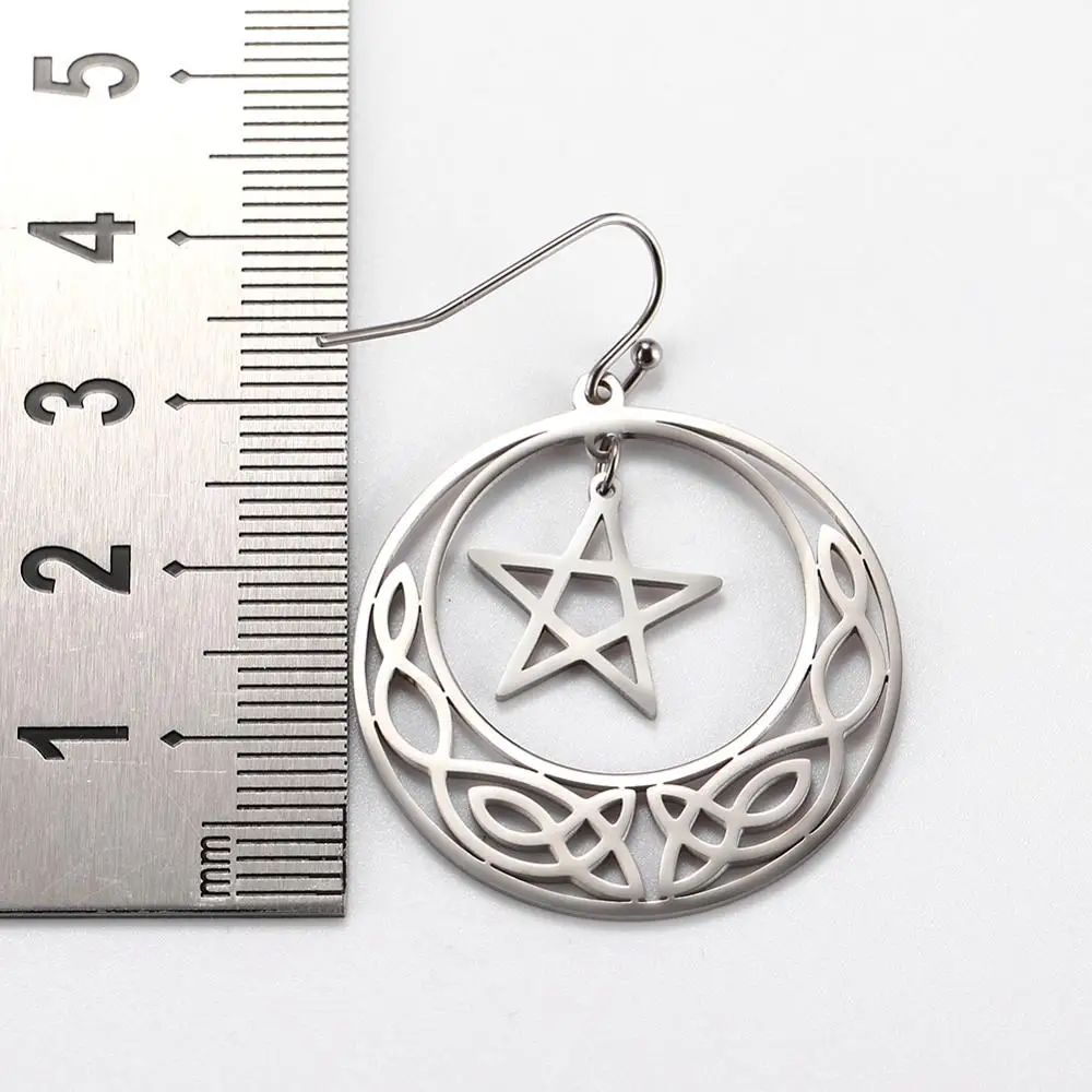 Lemegeton Viking в готическом стиле Ирландское амулет с узелком большие серьги