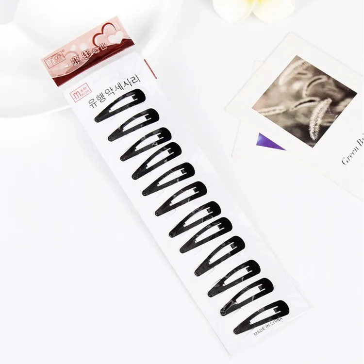 Набор простых черных заколок для волос 12 шт. женские заколки девочек зажимы