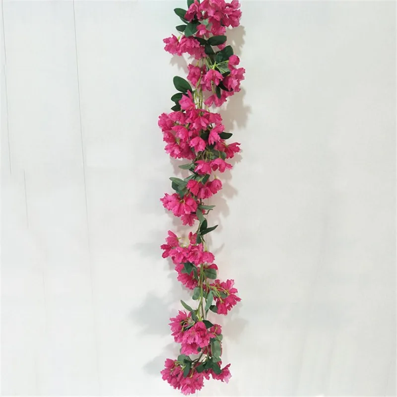 

10Pcs Fake Lagerstroemia Rattan 39.37" Simulation Crape Myrtle for Wedding Home Christmas Decorative Artificial Flower Vines