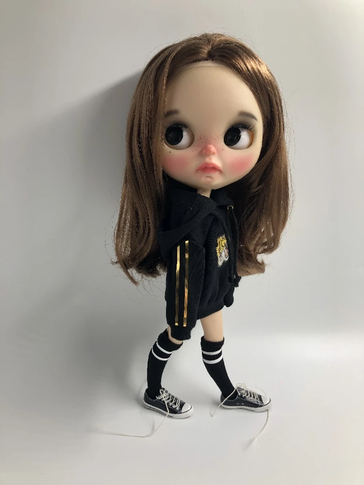 T02-X604 Blyth Кукла Одежда 1/6 куклы аксессуары azone одежда ручной работы черный вышитый свитер с капюшоном сетчатая юбка
