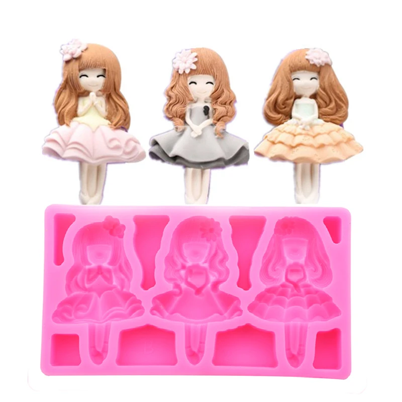 

Top Ballet Dancer Silicone Mold Fondant Ballet Girl Mold Cake Decoration Tool Chocolate Mold
