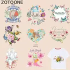 ZOTOONE патчи с животными, цветами, бабочками, кошками, наклейки, термоклейкие патчи для одежды, футболок, термотрансферные аксессуары сделай сам, Аппликации G