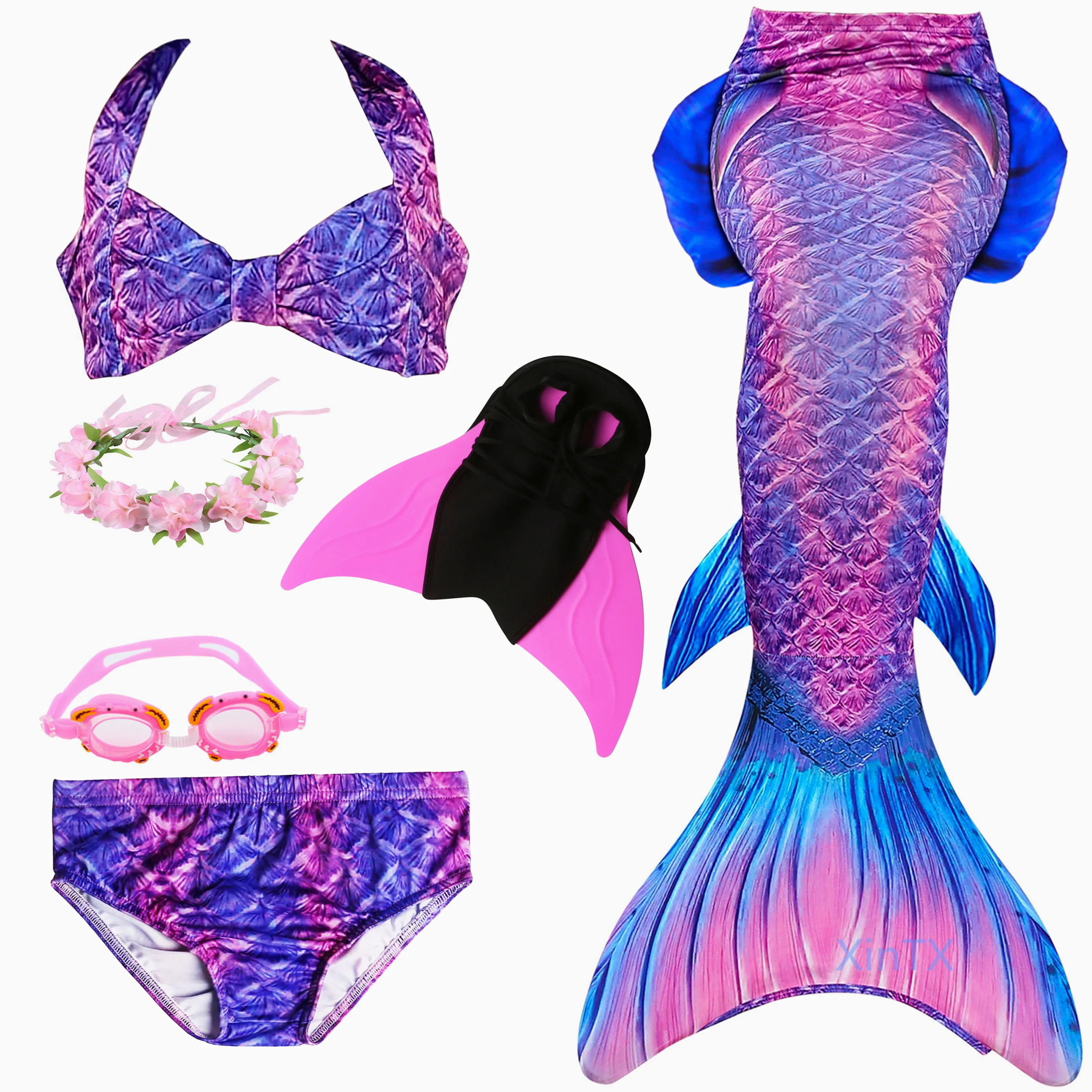 Новое поступление 2019 года купальный костюм Ариэль с хвостом русалки и плавником