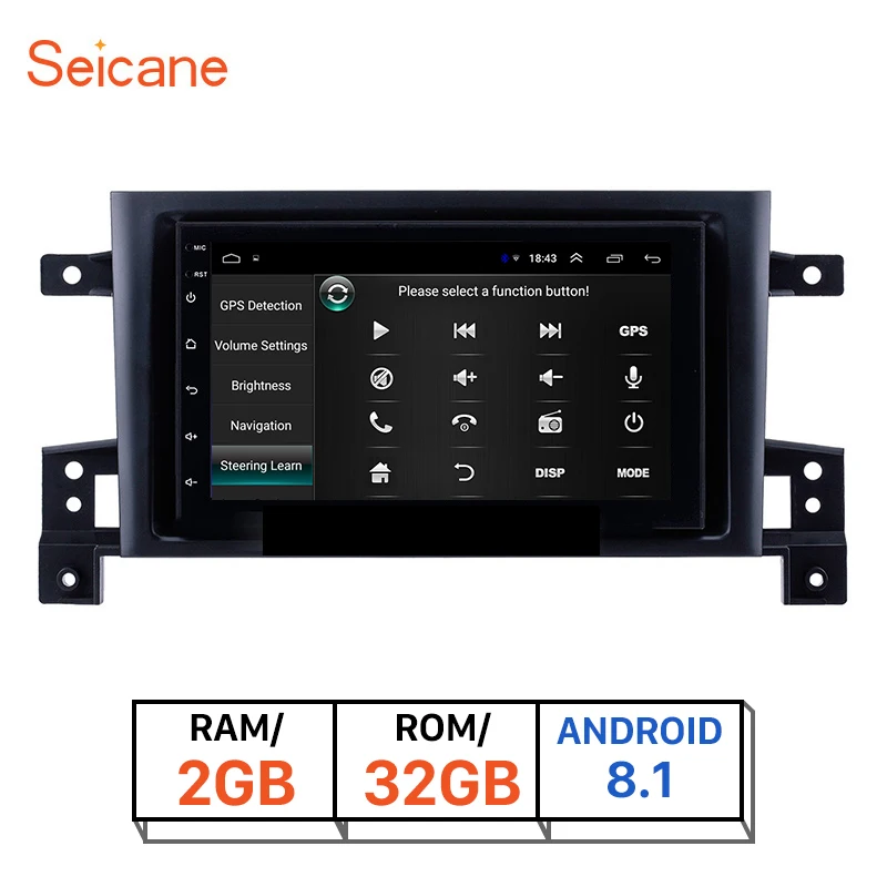 Автомобильный GPS навигатор ОЗУ 2 Гб ПЗУ 32 ГБ 2din Android 8 1 для Suzuki GRAND VITARA 2005 2006 2007 2008 2009