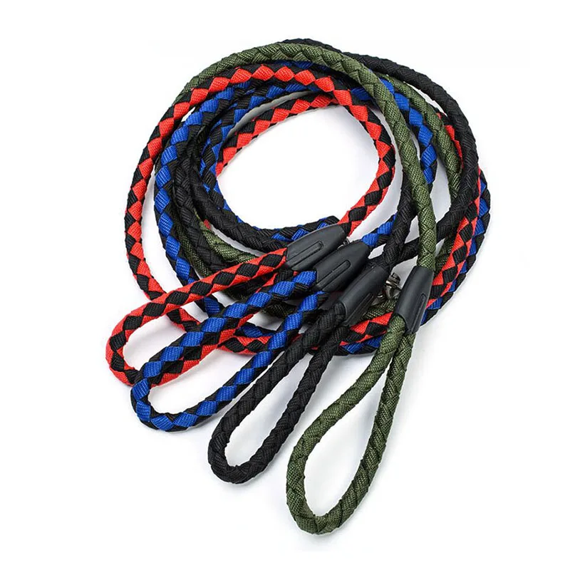 Поводок для собак рулонный круговой Кожаный Плетеный свинцовый поводок