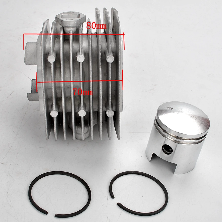 

80cc Engine Motor Cylinder Piston Pin Set For Motorized Bicycle Bike Motorcycle Stock Head And Spark Plug