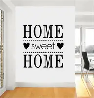 Family Wall Stickers Home Sweet Home Art Quote Living Room Decoration Removable Vinyl Bedroom Wardrobe Door Wall Decals Y578