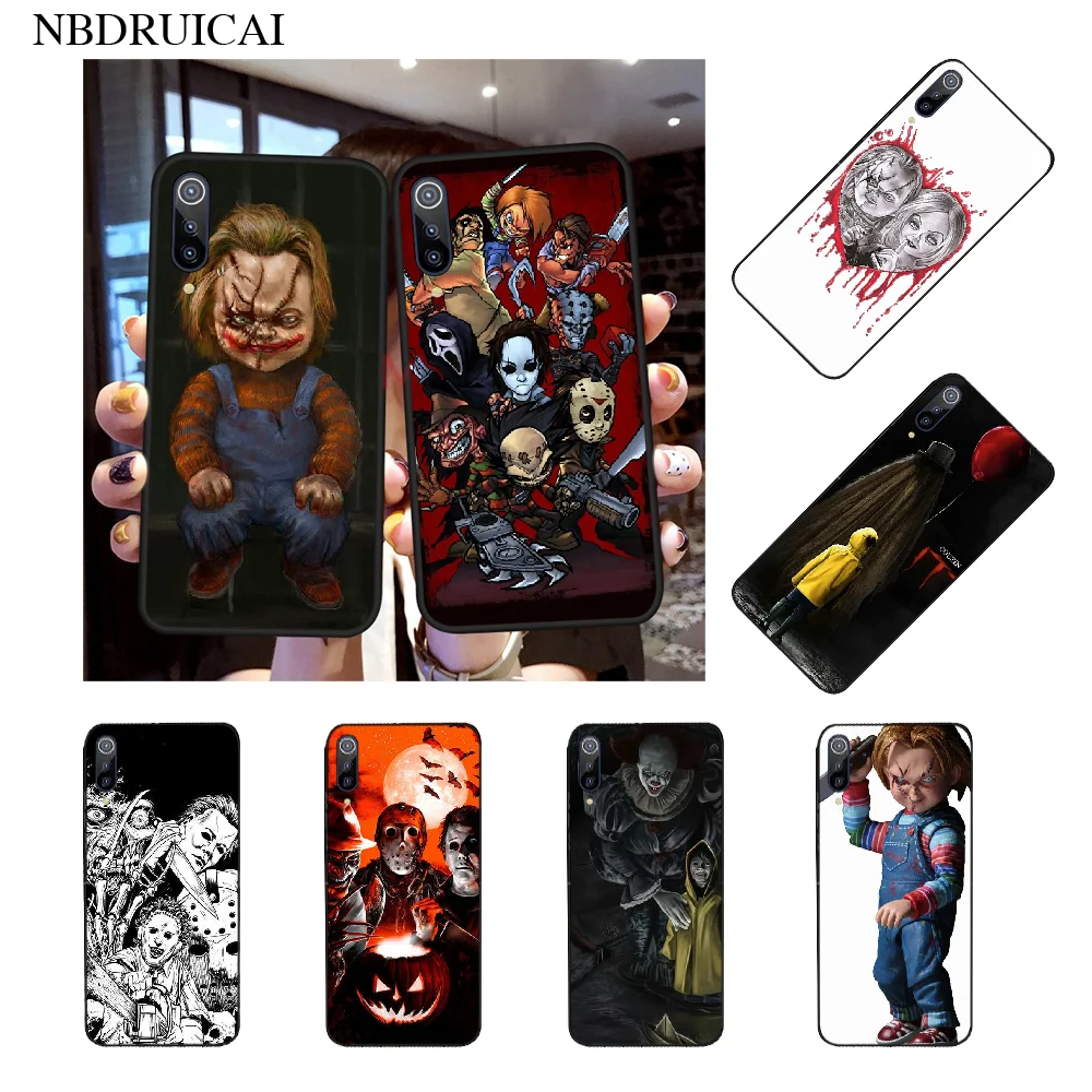 NBDRUICAI CHUCKY HORROR CHURSE CHILDS Чехол черный мягкий чехол для телефона Xiaomi Mi9 9SE 8SE Pocophone F1 Mi8