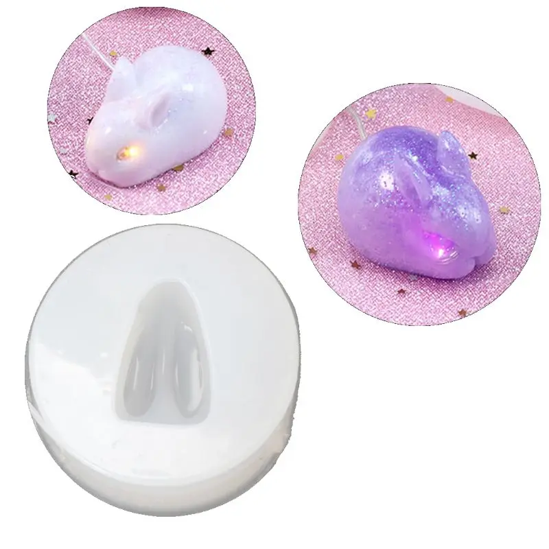 

Cute 3D Rabbit Pendant Silicone Mold Epoxy Resin Mold Jewelry Making Tools W0YA