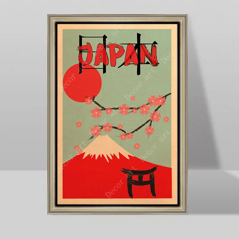 Визит крепление Fuji Япония путешествия холст картины винтажные настенные