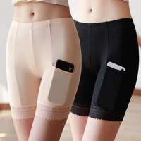summer seamless shorts soft comfortable safety shorts under skirt lace underwears modal with pockets anti chafing safety pants