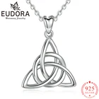 Eudora 925 Стерлинговое Серебро подвесное ожерелье классическое кельтский узел подарок для девочек D138