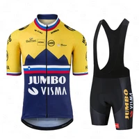jumbo visma mens summer new cycling jersey set mountain bike clothing mtb bicycle clothes wear maillot ropa ciclismo