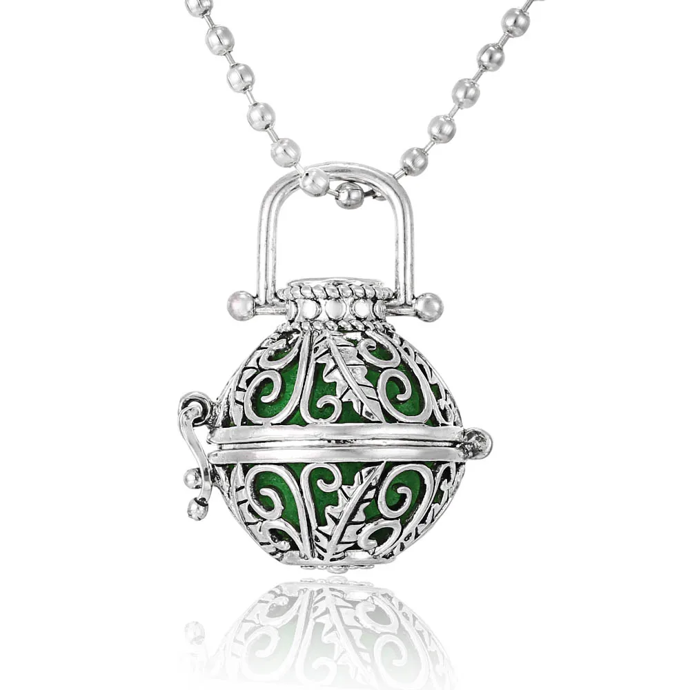 Ароматерапия диффузор ожерелье кулон ювелирные изделия полые клетки коробка