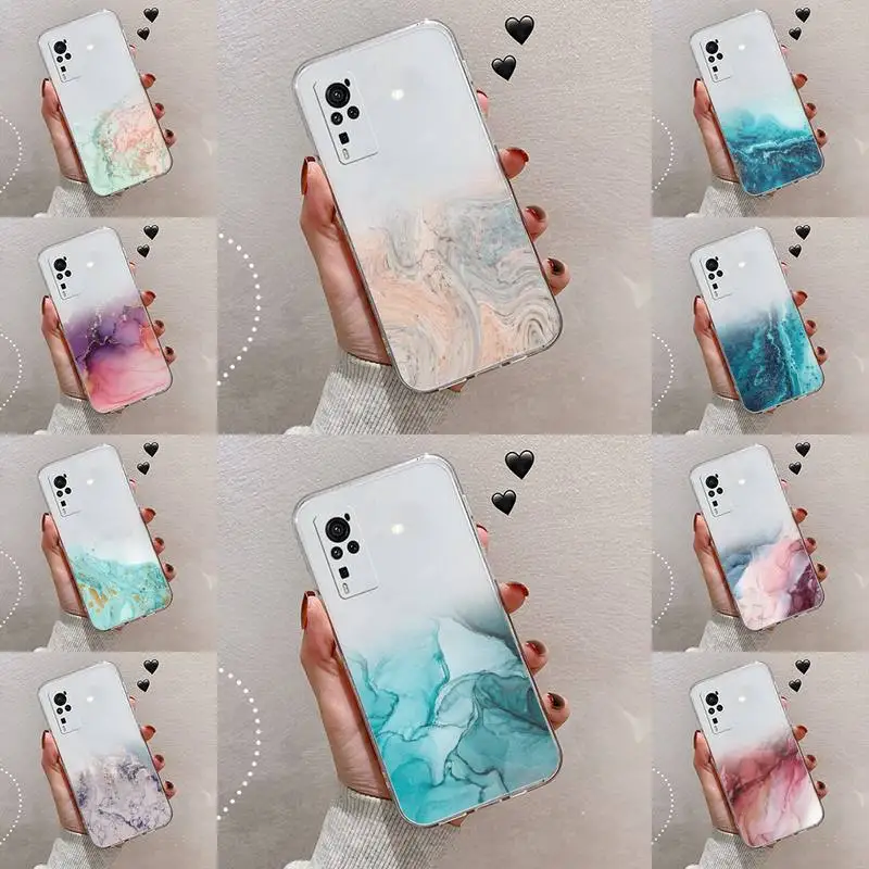 

Marble Gradient sea ocean Phone Case Transparent For VIVO NEX V Z Y X 17 15 11 9 6 5 3 1 i S MAX PRO X 20SE Soft TPU Mobile bags