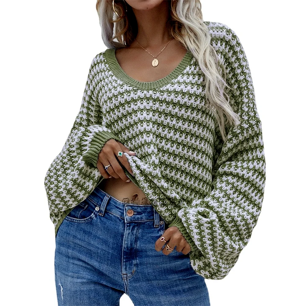 

Women Clothing Autumn Winter Sweaters Pullovers Casual Long Sleeve O-neck Vintage Tops Jumpers Female Loose Knitted Pullover