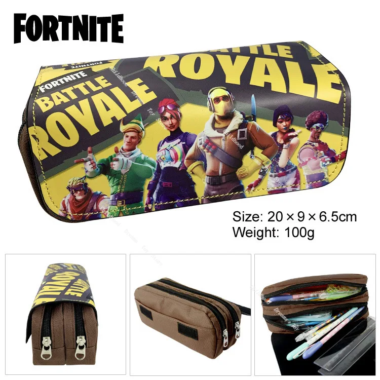 

Large Capacity Fortnite Pen Case Bag Canvas Waterproof Cartoon Printed Pen Bags Student Learning Stationery Child Birthday Gift