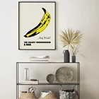 Ручная роспись плакат с бананом и принтами декоративная поп-арт живопись холст классические настенные картины для кухни гостиной домашний декор