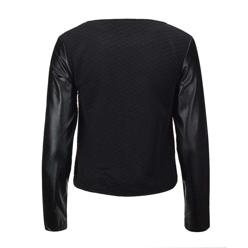 Женская Повседневная Лоскутная куртка с длинным рукавом облегающая верхняя